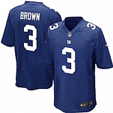 Nike Men & Women & Youth Giants #3 Josh Brown Blue Team Color Game Jersey
